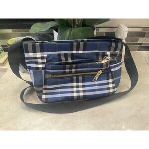 BoBo bag plaid blue nylon bag